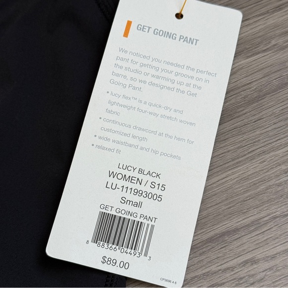 Lucy Get Going Pant in Black Small NWT - Picture 2 of 8